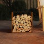 Leñero 40x40x40 cm Acero oxidado de , Bolsas y soportes de leña - Ref: Foro24-864248, Precio: 46,97 €, Descuento: %