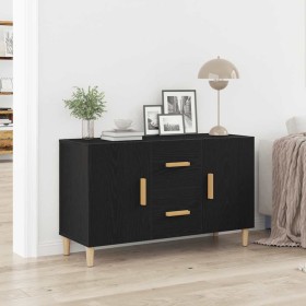 Aparador de madera de roble negro 100x36x60 cm de , Aparadores - Ref: Foro24-862094, Precio: 108,48 €, Descuento: %