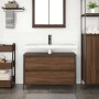 Mueble de baño con lavabo y cajones roble marrón 90x34,5x60 cm de , Tocadores de baño - Ref: Foro24-861881, Precio: 81,32 €, ...