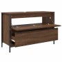 Mueble de baño con lavabo y cajones roble marrón 90x34,5x60 cm de , Tocadores de baño - Ref: Foro24-861881, Precio: 81,32 €, ...