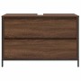 Mueble de baño con lavabo y cajones roble marrón 90x34,5x60 cm de , Tocadores de baño - Ref: Foro24-861881, Precio: 81,32 €, ...