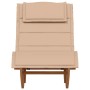 Tumbona mecedora con cojín de madera maciza de acacia de , Tumbonas - Ref: Foro24-4103884, Precio: 165,14 €, Descuento: %