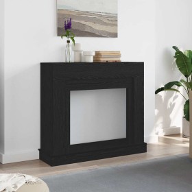 VidaXL Marco para chimenea madera ingeniería roble negro 100x30x87,5cm de , Accesorios para hornos de leña y chimeneas - Ref:...