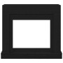 VidaXL Marco para chimenea madera ingeniería roble negro 100x30x87,5cm de , Accesorios para hornos de leña y chimeneas - Ref:...