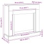 VidaXL Marco para chimenea madera ingeniería roble negro 100x30x87,5cm de , Accesorios para hornos de leña y chimeneas - Ref:...