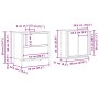 Set de muebles baño 2 pzas madera contrachapada marrón roble de , Muebles de baño - Ref: Foro24-3328368, Precio: 126,95 €, De...