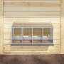 Nido para gallinas con 4 compartimentos plateado galvanizado de , Jaulas y habitáculos para animales pequeños - Ref: Foro24-8...