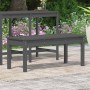 Banco de jardín madera maciza de pino gris 109x44x45 cm de vidaXL, Bancos de jardín - Ref: Foro24-824006, Precio: 68,64 €, De...