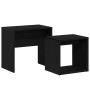 Mesas de centro 2 uds madera contrachapada roble negro de , Mesas de centro - Ref: Foro24-862016, Precio: 47,19 €, Descuento: %