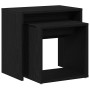 Mesas de centro 2 uds madera contrachapada roble negro de , Mesas de centro - Ref: Foro24-862016, Precio: 47,19 €, Descuento: %