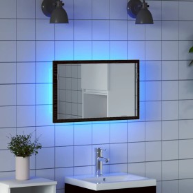 Espejo de baño con luces LED roble negro 60x8,5x37 cm de , Tocadores de baño - Ref: Foro24-862547, Precio: 53,81 €, Descuento: %