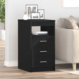 Cajonera de madera contrachapada roble negro 40x50x76 cm de , Taquillas y armarios de almacenamiento - Ref: Foro24-862009, Pr...