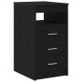 Cajonera de madera contrachapada roble negro 40x50x76 cm de , Taquillas y armarios de almacenamiento - Ref: Foro24-862009, Pr...