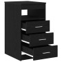 Cajonera de madera contrachapada roble negro 40x50x76 cm de , Taquillas y armarios de almacenamiento - Ref: Foro24-862009, Pr...