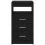 Cajonera de madera contrachapada roble negro 40x50x76 cm de , Taquillas y armarios de almacenamiento - Ref: Foro24-862009, Pr...