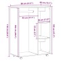 Armario de madera de roble negro 80x40x110 cm de , Armarios roperos - Ref: Foro24-862068, Precio: 90,74 €, Descuento: %