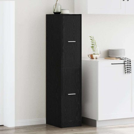 Boticario de madera de roble negro 30x41x144,5 cm de , Taquillas y armarios de almacenamiento - Ref: Foro24-862054, Precio: 1...