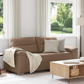Sofá de 2 plazas de cuero sintético color capuchino 140 cm de , Sofás - Ref: Foro24-4105342, Precio: 235,89 €, Descuento: %