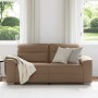 Sofá de 2 plazas de cuero sintético color capuchino 140 cm de , Sofás - Ref: Foro24-4105342, Precio: 235,89 €, Descuento: %