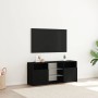 Mueble de TV con luces LED roble negro 120x30x50 cm de , Muebles TV - Ref: Foro24-862035, Precio: 101,37 €, Descuento: %