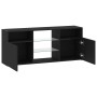 Mueble de TV con luces LED roble negro 120x30x50 cm de , Muebles TV - Ref: Foro24-862035, Precio: 101,37 €, Descuento: %