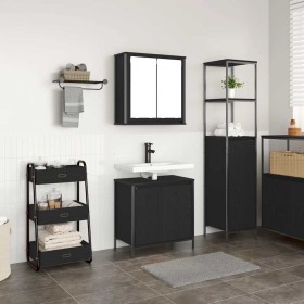 Juego de muebles de baño 2 pzas roble negro Madera ingeniería de , Muebles de baño - Ref: Foro24-3328389, Precio: 123,52 €, D...