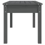Banco de jardín madera maciza de pino gris 109x44x45 cm de vidaXL, Bancos de jardín - Ref: Foro24-824006, Precio: 68,64 €, De...