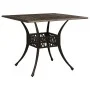 Mesa de jardín aluminio fundido color bronce 90x90x73 cm de vidaXL, Mesas de jardín - Ref: Foro24-315588, Precio: 230,78 €, D...