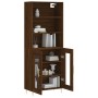 Aparador alto madera contrachapada marrón roble 69,5x34x180 cm de , Aparadores - Ref: Foro24-3189308, Precio: 149,57 €, Descu...