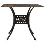 Mesa de jardín aluminio fundido color bronce 90x90x73 cm de vidaXL, Mesas de jardín - Ref: Foro24-315588, Precio: 230,78 €, D...