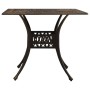 Mesa de jardín aluminio fundido color bronce 90x90x73 cm de vidaXL, Mesas de jardín - Ref: Foro24-315588, Precio: 226,68 €, D...