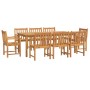 Juego de comedor de jardín 9 piezas madera maciza de acacia de , Conjuntos de jardín - Ref: Foro24-3206280, Precio: 1,00 €, D...