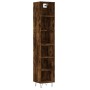Aparador alto contrachapada roble ahumado 34,5x32,5x180 cm de , Aparadores - Ref: Foro24-3189826, Precio: 78,82 €, Descuento: %