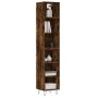 Aparador alto contrachapada roble ahumado 34,5x32,5x180 cm de , Aparadores - Ref: Foro24-3189826, Precio: 78,82 €, Descuento: %