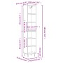 Aparador alto contrachapada roble ahumado 34,5x32,5x180 cm de , Aparadores - Ref: Foro24-3189826, Precio: 78,82 €, Descuento: %