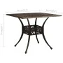 Mesa de jardín aluminio fundido color bronce 90x90x73 cm de vidaXL, Mesas de jardín - Ref: Foro24-315588, Precio: 230,78 €, D...