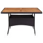 Set de comedor de jardín 9 pzas ratán PE y madera acacia negro de vidaXL, Conjuntos de jardín - Ref: Foro24-3058533, Precio: ...