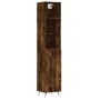 Aparador de madera contrachapada roble ahumado 34,5x34x180 cm de , Aparadores - Ref: Foro24-3189610, Precio: 91,02 €, Descuen...