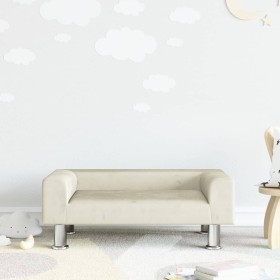 Sofá para niños de terciopelo crema 70x45x26,5 cm de , Mobiliario para bebés y niños pequeños - Ref: Foro24-3196335, Precio: ...