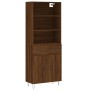 Aparador alto madera contrachapada marrón roble 69,5x34x180 cm de , Aparadores - Ref: Foro24-3200552, Precio: 147,41 €, Descu...