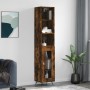 Aparador de madera contrachapada roble ahumado 34,5x34x180 cm de , Aparadores - Ref: Foro24-3189866, Precio: 86,12 €, Descuen...