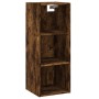 Aparador de madera contrachapada roble ahumado 34,5x34x180 cm de , Aparadores - Ref: Foro24-3189866, Precio: 86,12 €, Descuen...