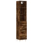 Aparador de madera contrachapada roble ahumado 34,5x34x180 cm de , Aparadores - Ref: Foro24-3189690, Precio: 98,97 €, Descuen...