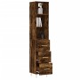 Aparador de madera contrachapada roble ahumado 34,5x34x180 cm de , Aparadores - Ref: Foro24-3189690, Precio: 98,97 €, Descuen...