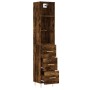 Aparador de madera contrachapada roble ahumado 34,5x34x180 cm de , Aparadores - Ref: Foro24-3189690, Precio: 98,97 €, Descuen...