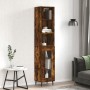 Aparador de madera contrachapada roble ahumado 34,5x34x180 cm de , Aparadores - Ref: Foro24-3189914, Precio: 89,94 €, Descuen...