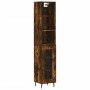 Aparador de madera contrachapada roble ahumado 34,5x34x180 cm de , Aparadores - Ref: Foro24-3189914, Precio: 89,94 €, Descuen...