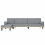 Sofá cama en forma de L tela gris claro 260x140x70 cm de , Sofás - Ref: Foro24-3157272, Precio: 401,19 €, Descuento: %