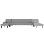 Sofá cama en forma de L tela gris claro 260x140x70 cm de , Sofás - Ref: Foro24-3157272, Precio: 401,19 €, Descuento: %