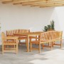 Juego de comedor para jardín 5 piezas madera maciza de teca de , Conjuntos de jardín - Ref: Foro24-3157948, Precio: 1,00 €, D...